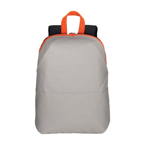 Canvas laptop backpack with high visibility eco-leather inserts/bands Canvas laptop backpack with high visibility eco-leather inserts/bands