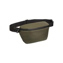 Water resistant soft Pu waistbag with adjustable belt. Water resistant zipper