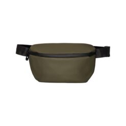 Water resistant soft Pu waistbag with adjustable belt. Water resistant zipper