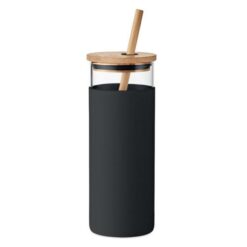 Pahar de sticla 450ml cu capac Pahar de sticla 450ml cu capac