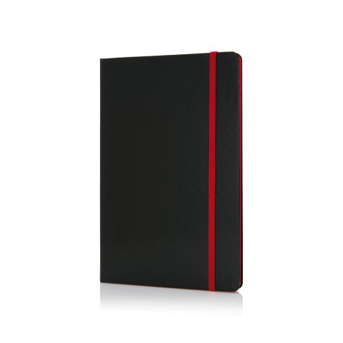 Deluxe hardcover A5 notebook with coloured side Deluxe hardcover A5 notebook with coloured side
