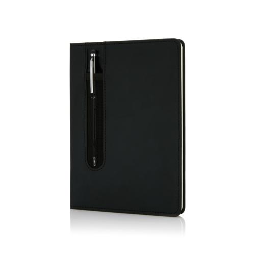 Standard hardcover PU A5 notebook with stylus pen Standard hardcover PU A5 notebook with stylus pen