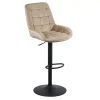 Scaun de bar reglabil din catifea ABS 145 bej Scaun de bar reglabil din catifea ABS 145 bej