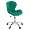 Scaun de birou din catifea rotativ OFF 334 verde Scaun de birou din catifea rotativ OFF 334 verde