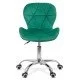 Scaun de birou din catifea rotativ OFF 334 verde