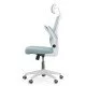 Scaun de birou ergonomic cu spatar inalt si cotiere rabatabile OFF 336 bleu