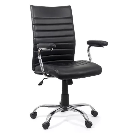 Scaun de birou din piele ecologica OFF 338 negru Scaun de birou din piele ecologica OFF 338 negru