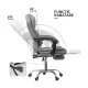 Scaun de birou executiv cu suport de picioare OFF 415F gri