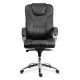 Scaun directorial din piele naturala OFF 5860 negru Scaun directorial din piele naturala OFF 5860 negru
