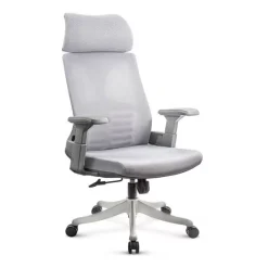 Scaun ergonomic din mesh cu suport lombar si tetiera SYYT 9514 gri Scaun ergonomic din mesh cu suport lombar si tetiera SYYT 9514 gri