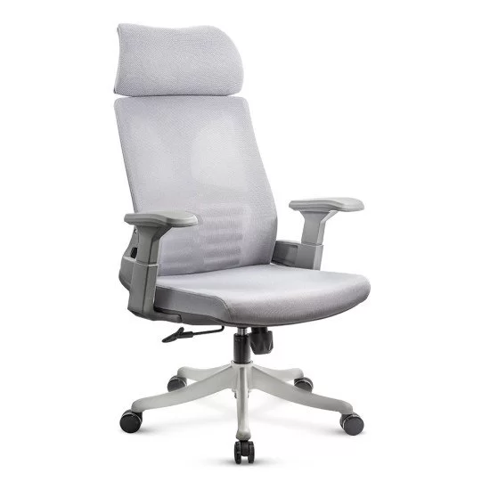Scaun ergonomic din mesh cu suport lombar si tetiera SYYT 9514 gri Scaun ergonomic din mesh cu suport lombar si tetiera SYYT 9514 gri