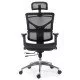 Scaun ergonomic multifunctional SYYT 9500 negru cu brate reglabile si sezut culisabil
