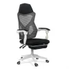 Scaun de gaming ergonomic cu suport de picioare OFF 424 alb Scaun de gaming ergonomic cu suport de picioare OFF 424 alb