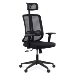 Scaun ergonomic din plasa cu tetiera si brate reglabile OFF 402 negru Scaun ergonomic din plasa cu tetiera si brate reglabile OFF 402 negru