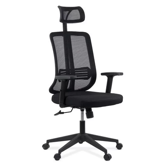 Scaun ergonomic din plasa cu tetiera si brate reglabile OFF 402 negru Scaun ergonomic din plasa cu tetiera si brate reglabile OFF 402 negru