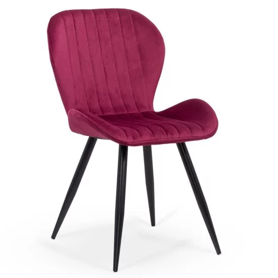 Scaun living din catifea BUC 248U visiniu Scaun living din catifea BUC 248U visiniu