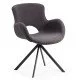 Scaun living rotativ cu sezut textil si cadru metalic BUC 0221 gri