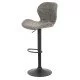 Scaun de bar reglabil imitatie piele intoarsa ABS 144 gri